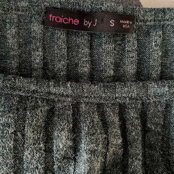 Fraiche By J Tie Front Long Sleeve Dress In Heather Green size S - Picture 7 of 8